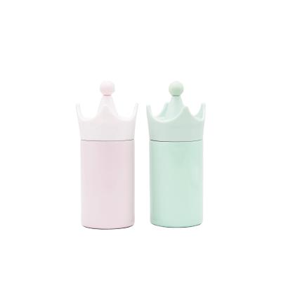 China Mini Gift Double Wall Vacuum Flask 180ml 6oz Creative Portable Cute Kids Thermos Water Bottle With Silicone Ring For Kids for sale