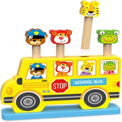 China Sound Animal Design Preschoolers Toy Toddlers And Buses Colorful Electronic Wooden Toys And Educational Toys for sale