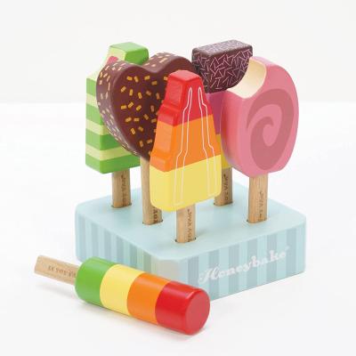 China 6 Pieces Electronic Toy - Educational Wooden Game Toy Honeybake Ice Lollies Pretend Great Gifts Kids Play Set for sale