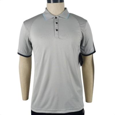 China Custom AM-012 Polyester Contrast Flat Tip Rib Mens Sportstyle Polo Shirts 100% Breathable T-shirt Top for sale