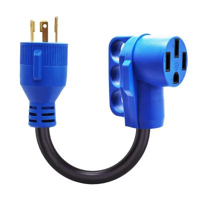 China Home Appliance 602 Dogbone 30Amp Male to Female 50Amp 3Prong RV Generator Extension Power Cord Electrical Adapter 12