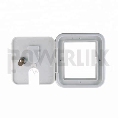 China Trailer Parts LS9087 Polar White Power Cord Key Lock Small Electric Cable Hatch 30/50 Amp for sale