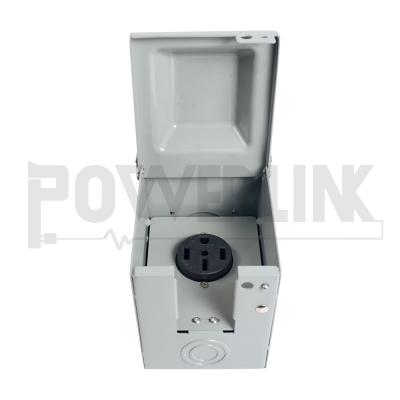 China 50 Amp Residential/General Purpose 125/250 Volt RV Outlet Box, Enclosed NEMA 14-50R Lockable Waterproof Outdoor Electrical Receptacle, ETL for sale