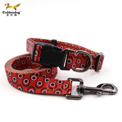 China Personalized Customized Design Recycle Polyester Handmade Dog Collar And Leash for sale