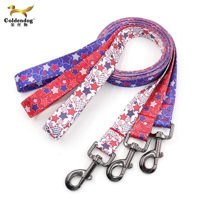 China Custom High Quality Sublimation Laser Engraved LOGO Padded Dog Leash Custom Wholesale Strong Polyester for sale