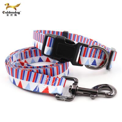 China Amazon Custom Top Selling Luxury Custom Personalized Logo Heat Transfer Adjustable Pet Dog Collar for sale