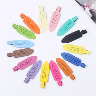 China Japan and Korean style hot sale cute candy color no fold makeup salon alloy non-slip hair clip hair accessories hairpins for women for sale