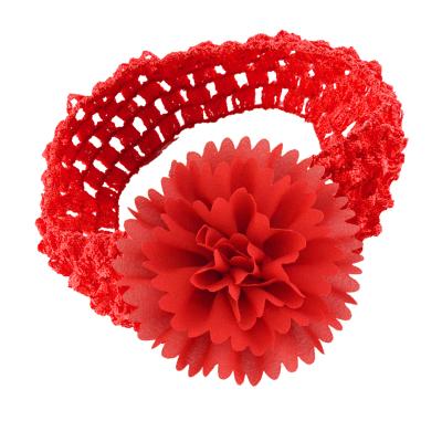 China Hot 2021 Fashion Chiffon Mesh Flower Hairband Hand Made Peony Flower Hair Band Baby for sale