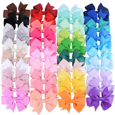 China Baby Accessories 40 Colors 3 Inch Grosgrain Ribbon Hangers Hair Clips Hair Accessories For Babies for sale