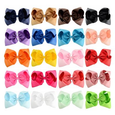 China European and American European and American children's hairpin flower bow hairpin candy style headdress 20 colors hair clip rotation Hairbow baby hair accessories 8 inch for sale