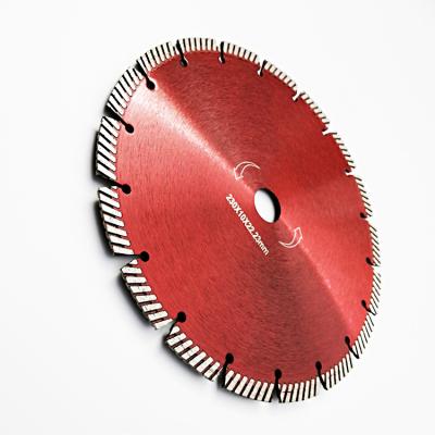 China Sharepest Cutting No Chip Industry Quality 230*10*2.4*22.23mm 9 Inch 230mm Segmented Turbo Diamond Saw Blade Granite Cutting for sale