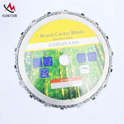 China For Brush Trees Grass Carving 235mm 25.4mm Hole Lawn Mower Chain Brush Cutter Blade For Brush Tree Grass Carve Cut Or Shape for sale