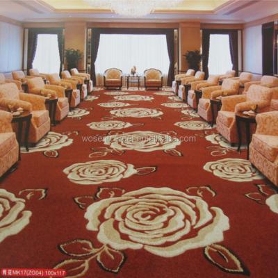 China 80% New Zealand Wool 20% Fire Resistant Nylon Wall To Wall Axminster Jacquard Carpet For Hotel for sale