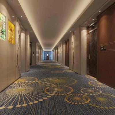 China Fire Resistant Machine Wash Full Nylon Printed Hotel Carpet for sale