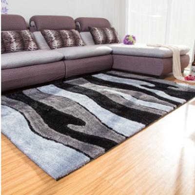 China Anti-slip colorful silky shaggy rugs for living room for sale