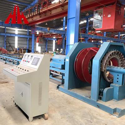 China Spun Pile PC Bar Cage Making Blue Spun Pile PC Wire Bar Automatic Arc Cage Welding Machine for sale