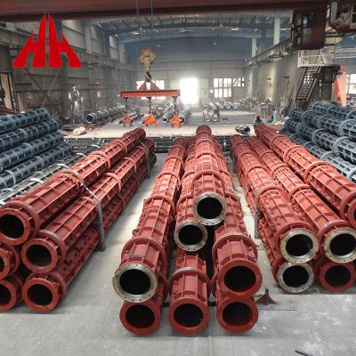 China Tubular Concrete Metal Pile Netting Pillar Mold Cast Iron Mold for sale