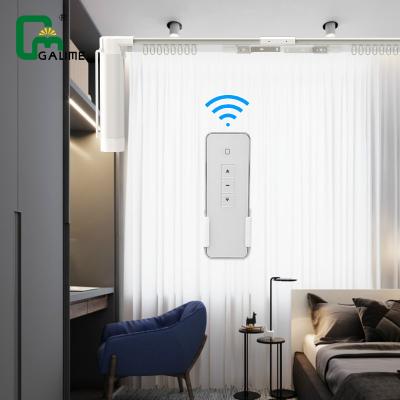 China Google Home Alexa Control Automatic Motorized Electric Smart Wifi Curtain Motor Curtain Automatic Motorized for sale