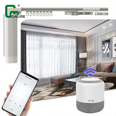 China Curtain Motor Tuya Phone App Control Motorized Curtain Motor Motorized Drapery Curtain With 3.2m Track Drapery for sale