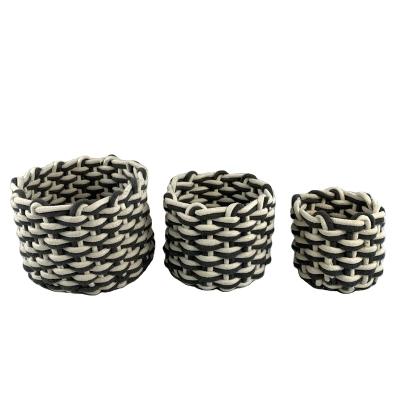 China 2021 New Style Sustainable Cotton Rope Woven Large Laundry Storage Basket for sale