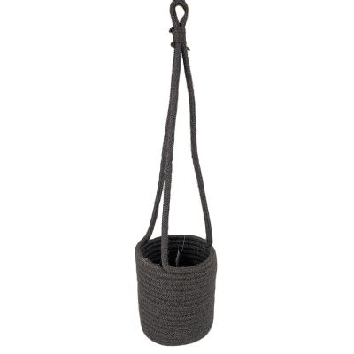 China Cotton Rope Planter Basket Column Plant Holder Hanging Decor Flower Pot for sale