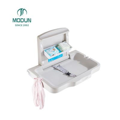 China Portable HDPE toilet wallmount infant baby changing station,best foldable baby diaper changing table for sale