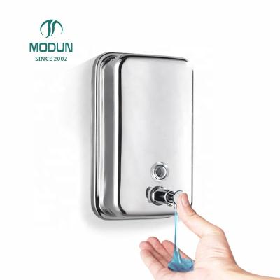 China Modern Hotel Wall Mount Hand Sanitizer Dispenser, Manual Liquid Soap Dispenser Stainless Steel for sale