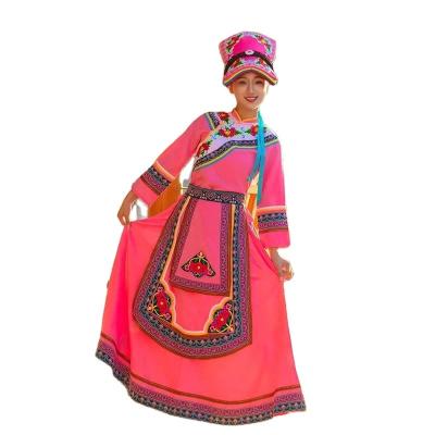 China Lunaric Qiang Ethnic Minority Women's Clothing Traditional Chinese Clothing Girls' Dress China Ethnic Minority Costumes Sets for sale