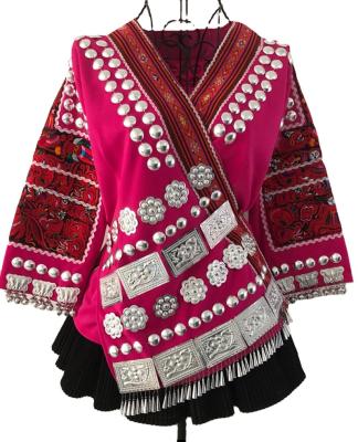 China Lunaric Miao Hmong Women Traditional Clothing Sets Lunaric Miao Hmong Women Traditional Embroidered Ethnic Clothing Girls Dress Custom Made Clothing for sale