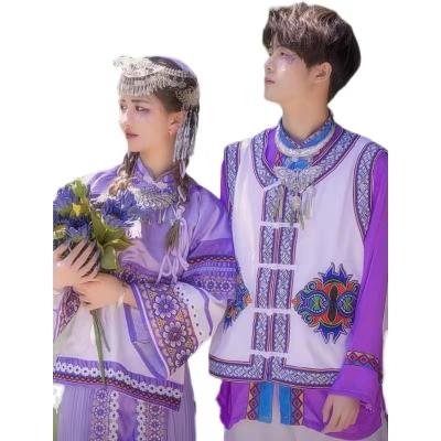 China Lunaric Miao Hmong Men Clothing China Ethnic Minority Boys Men Traditional Clothing Sets for sale