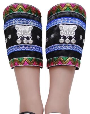 China Sets Lunaric Miao Hmong Women Leg Warmers Embroidered Ethnic Girls Dress Leg Warmers For Women for sale