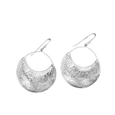 China Retro fashion cute silver real flower women's earrings Lunaric S925 simple cute jewelry earring for sale