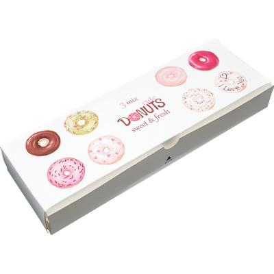 China Luxury Small Recyclable Gift Paper Custom Donut Wrapping Food Macarons Storage Customized Pastry Box for sale