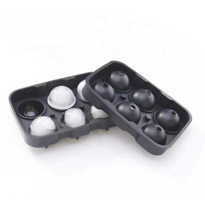 China Wholesale 6 Cavity Silicone Ice Cube Tray And Silicone Ice Ball Molds Set For Whiskey Cocktail 18*12.5*5cm for sale