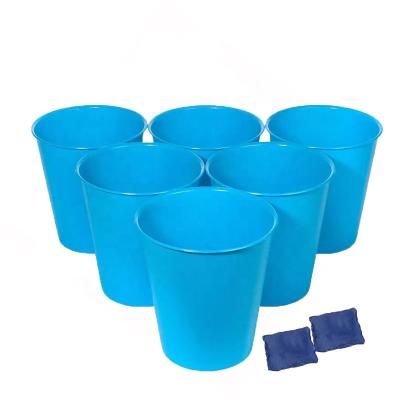 China Giant Outdoor Party Yard Pong Game Set with Durable Buckets and Balls Including 12 Buckets and Balls for sale