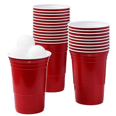 China 2021 Amazon Best Price 16 Ounce Modern Classic Red Disposable Cup Party Casual Beer Mug for sale