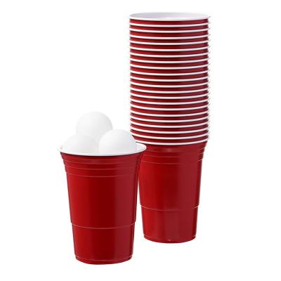 China 2021 Hot Selling Two Color Modern Disposable Plastic Beer Game Bar Party Bar Mug Amazon Red Mug for sale