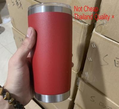 China Viable Ready To Ship 20 oz Stainless Steel Double Wall Vacuum Insulated Travel MugsTumbler Wine Mugs Powder Coated Red for sale