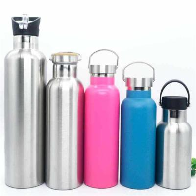 China Sustainable wide mouth sports stainless steel water bottle with straw lids botella stainless acero boca ancha for sale