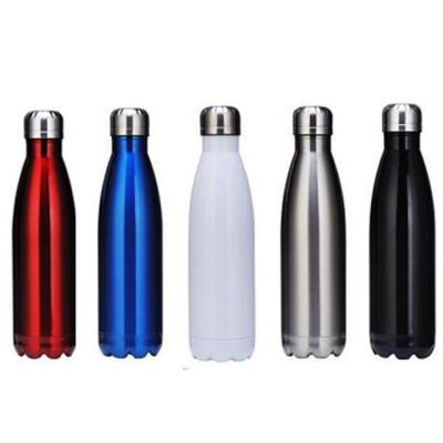 China 500ml 750ml Sustainable Sports Drinking Water Glitter Metal Insulated Vacuum Stainless Steel Coke Shaped Cola Water Bottle With Custom Logo for sale