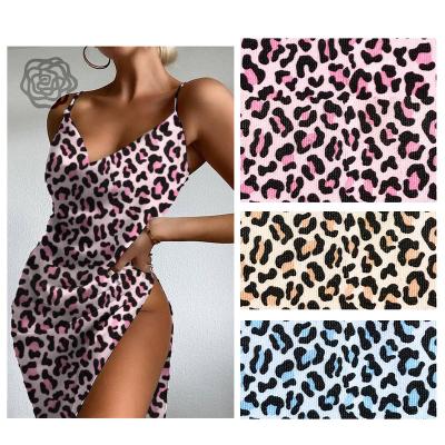 China Viable Best Price Exquisite Workmanship Popular Tropical Recycled Animal Leopard Print Fabric for sale