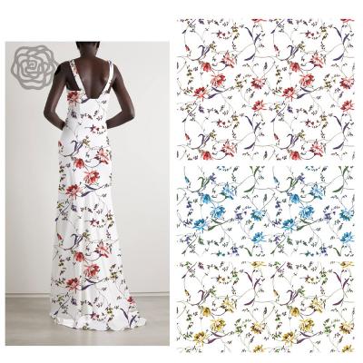 China Shrink-Resistant Custom Design Freedom 100% Polyester Floral Lined Silk Chiffon Fabric for sale