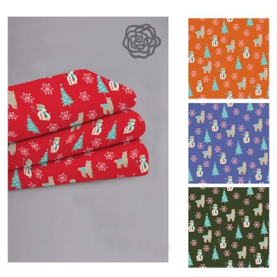 China Hotsale Christmas Theme Fashion Christmas Multicolor Tear-resistant Cotton Fabric By The Yard Pure Cotton Christmas Fabric for sale