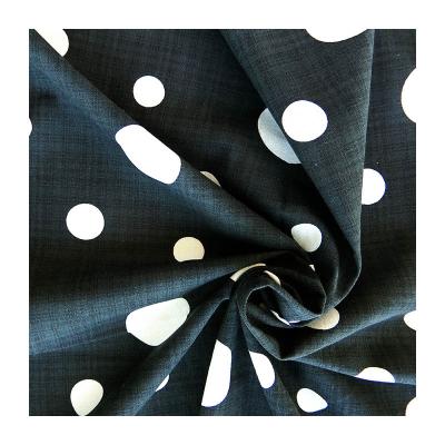 China Factory Direct Sale Sustainable Cotton And Crepe Dot Printing Canvas Sticky Linen Fabric for sale