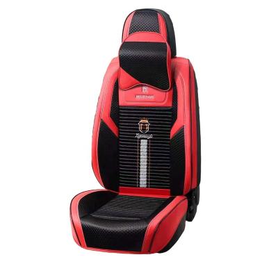 China Ladies Eco-friendly 5 Seats Full PVC Leather Car Seat Cover Universal Car Seat Cover Set Universal Seat Cover for sale