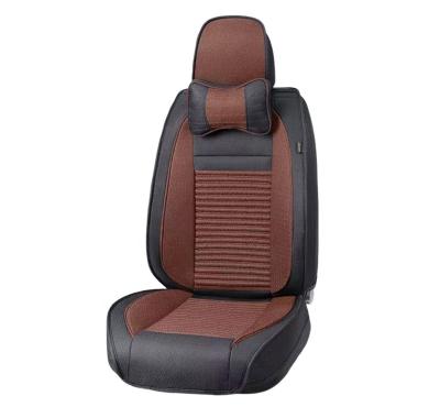 China Bestselling Eco-friendly Car Interior Accessories PVC Material Luxury Universal Car Canvas Seat Cover Suitable For Dubai Black And White for sale