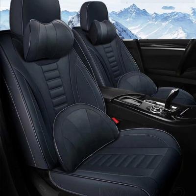 China Full Set of New Car Seat Cushion Interior Cushion Eco-friendly Luxury Nappa Leather Waterproof PVC Car Seat Cover for sale