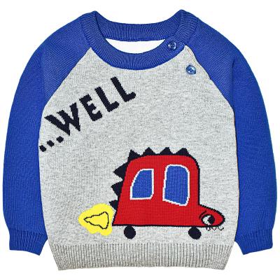 China Spring Anti-Shrinkage Autumn Toddler Little Baby Boy Clothes Kids Clothes Boys Protecting Knitwear Car Sweater for sale