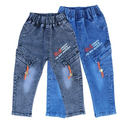 China Color Fade Proof Elastic Waist Kids Trousers Denim Pants Toddlers Jean Boy for sale