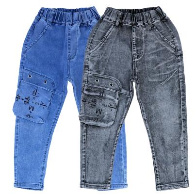 China Breathable Toddler Boy Jeans Fashion Elastic Kids Jeans Baby Boy Pants for sale